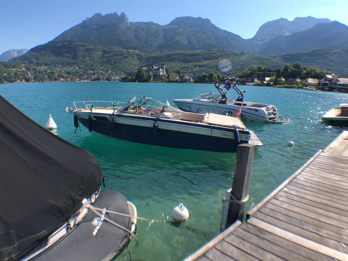 Logement Atypique Avec Vue Unique Panoramique Sur Le Lac D'Annecy, Dans Une Residence Avec Plage Et Ponton Privee Sur La Commune De دْوا المظهر الخارجي الصورة