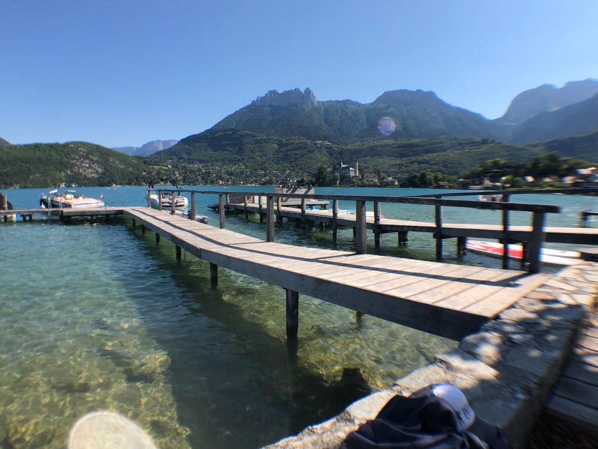 Logement Atypique Avec Vue Unique Panoramique Sur Le Lac D'Annecy, Dans Une Residence Avec Plage Et Ponton Privee Sur La Commune De دْوا المظهر الخارجي الصورة