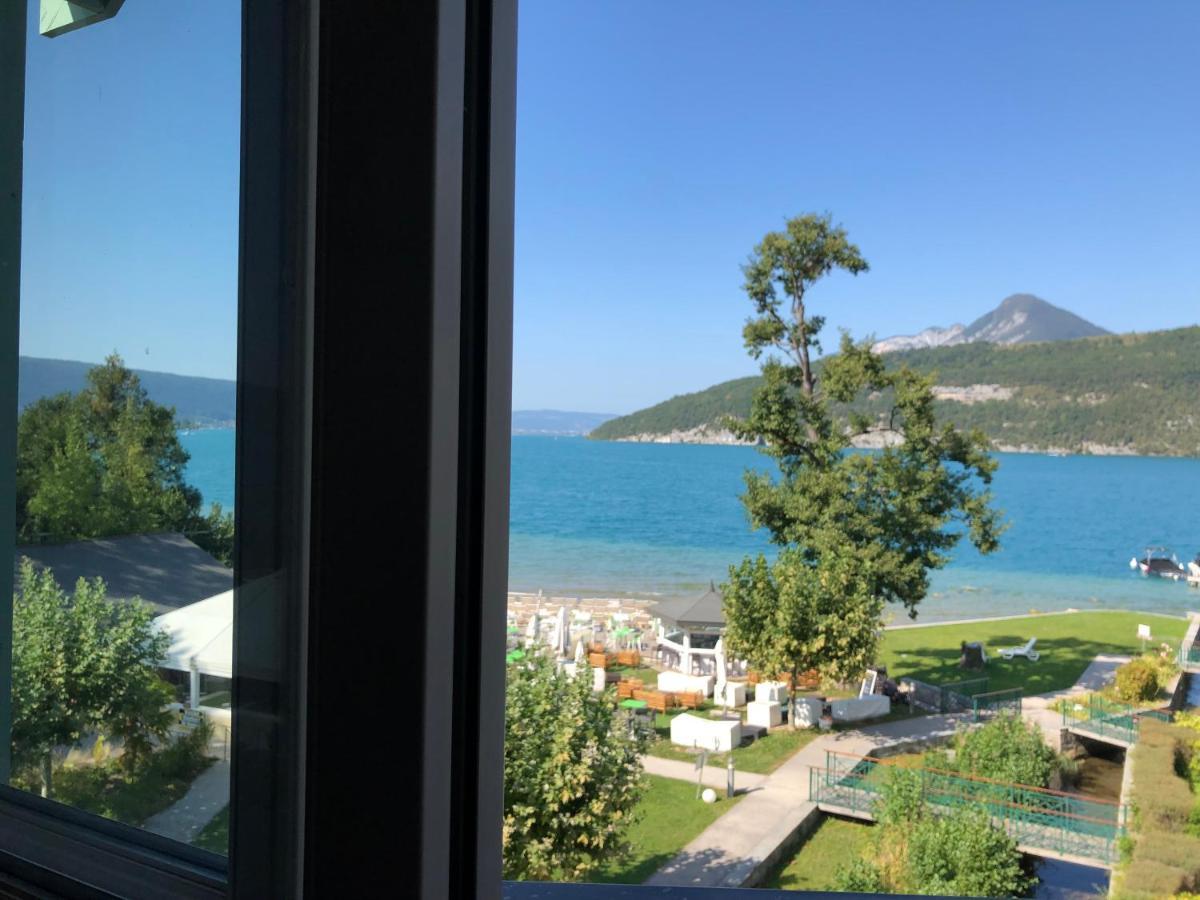 Logement Atypique Avec Vue Unique Panoramique Sur Le Lac D'Annecy, Dans Une Residence Avec Plage Et Ponton Privee Sur La Commune De دْوا المظهر الخارجي الصورة