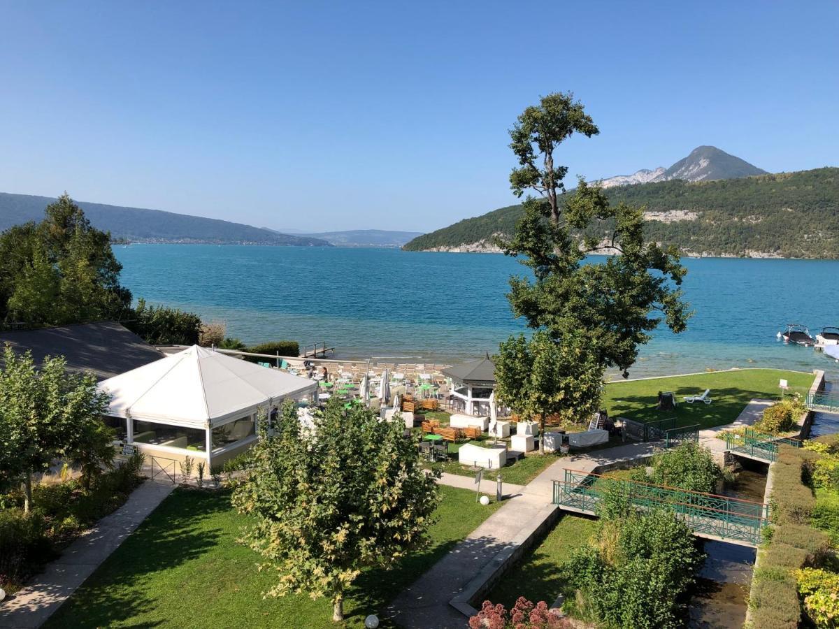 Logement Atypique Avec Vue Unique Panoramique Sur Le Lac D'Annecy, Dans Une Residence Avec Plage Et Ponton Privee Sur La Commune De دْوا المظهر الخارجي الصورة